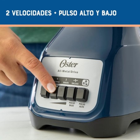 LICUADORA OSTER 2V VIDRIO BOTONES BLSTKAG-LPB AZUL 