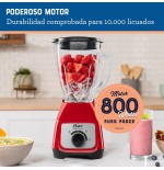 LICUADORA OSTER 2V VIDRIO PERILLA  BLSTKAG-RRD ROJA