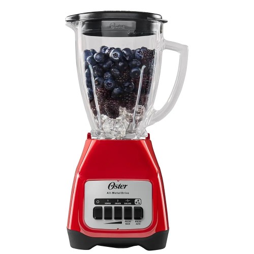 LICUADORA OSTER 2V VIDRIO BOTONES BLSTKAG-RPB ROJA