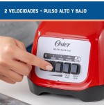 LICUADORA OSTER 2V VIDRIO BOTONES BLSTKAG-RPB ROJA
