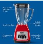 LICUADORA OSTER 2V VIDRIO BOTONES BLSTKAG-RPB ROJA