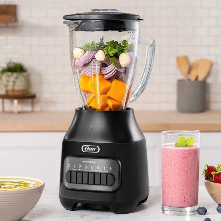 LICUADORA OSTER 6V VIDRIO BOTONES 1.5L BLSTPEG-BPB NEGRA